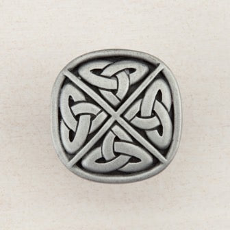 Acorn Manufacturing Cabinet Hardware 1-1-4" Celtic Square Cabinet Knob - Antique Pewter - cabinetknobsonline