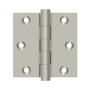 Deltana Architectural Hardware Solid Brass Hinges & Finials 3"x 3" Square Hinge pair - cabinetknobsonline