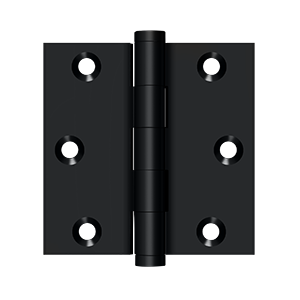 Deltana Architectural Hardware Solid Brass Hinges & Finials 3"x 3" Square Hinge pair - cabinetknobsonline