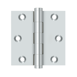 Deltana Architectural Hardware Solid Brass Hinges & Finials 3"x 3" Square Hinge pair - cabinetknobsonline