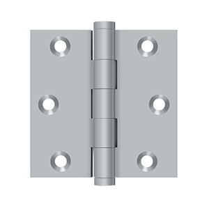 Deltana Architectural Hardware Solid Brass Hinges & Finials 3"x 3" Square Hinge pair - cabinetknobsonline