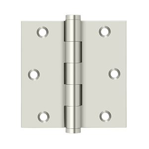 Deltana Architectural Hardware Solid Brass Hinges & Finials 3 1-2" x 3 1-2" Square Hinge pair - cabinetknobsonline