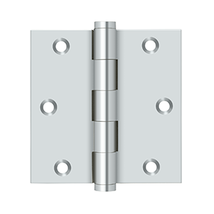 Deltana Architectural Hardware Solid Brass Hinges & Finials 3 1-2" x 3 1-2" Square Hinge pair - cabinetknobsonline