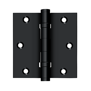 Deltana Architectural Hardware Solid Brass Hinges & Finials 3 1-2"x 3 1-2" Square Hinge, Ball Bearings pair - cabinetknobsonline