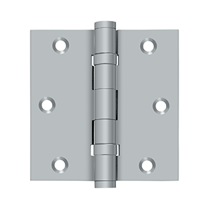 Deltana Architectural Hardware Solid Brass Hinges & Finials 3 1-2"x 3 1-2" Square Hinge, Ball Bearings pair - cabinetknobsonline