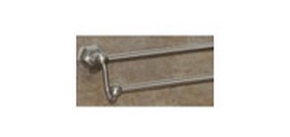 Top Knobs Bathroom Hardware Edwardian 30" Double Towel Rod - Brushed Satin Nickel-Hex Back Plate - cabinetknobsonline