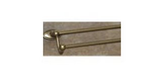 Top Knobs Bathroom Hardware Edwardian 30" Double Towel Rod German Bronze Oval Back Plate - cabinetknobsonline