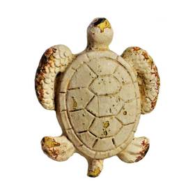 Charleston Knob Company  WHITEWASHED TURTLE CABINET KNOB 1.75" - cabinetknobsonline