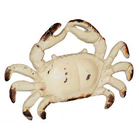 Charleston Knob Company VINTAGE COTTAGE WHITEWASHED FIDDLER CRAB CABINET KNOB 1.75"h x 2.5"w x 1.0"d - cabinetknobsonline