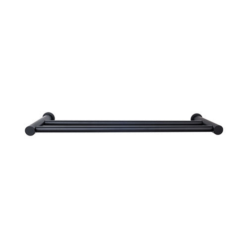 Top Knobs Bathroom Hardware Hopewell 30" Double Towel Rod Flat Black - cabinetknobsonline