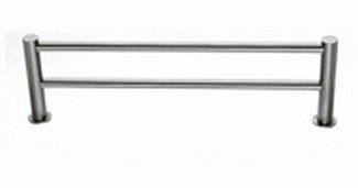 Top Knobs Bathroom Hardware Hopewell 18" Double Towel Rod Brushed Satin Nickel - cabinetknobsonline