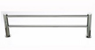 Top Knobs Bathroom Hardware Hopewell 18" Double Towel Rod Polished Nickel - cabinetknobsonline