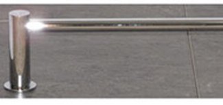 Top Knobs Bathroom Hardware Hopewell 24" Single Towel Rod Polished Chrome - cabinetknobsonline