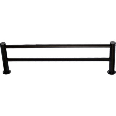 Top Knobs Bathroom Hardware Hopewell 18" Double Towel Rod Flat Black - cabinetknobsonline