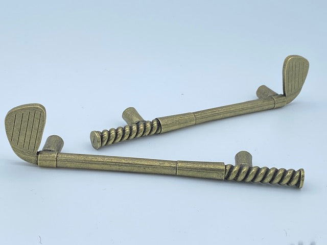 Buck Snort Lodge Decorative Hardware Cabinet Knobs and Pulls Golf Club 6" cc  Facing Right - cabinetknobsonline