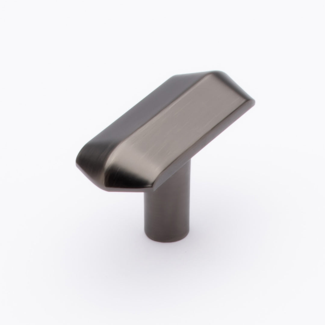 Sietto Handcrafted Cabinet Hardware Eternity Collection T-Knob-Gun Metal - cabinetknobsonline