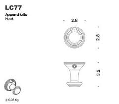 Colombo Design Hermitage Collection Towel - Robe Hook Small - cabinetknobsonline