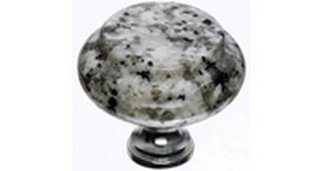 Top Knobs Cabinet Hardware Chateau Collection Luna Pearl Granite 1 3-8' with Chrome base - cabinetknobsonline