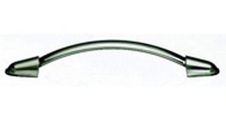 Top Knobs Cabinet Hardware Asbury Collection Buckle Pull 5 1-16" (c-c) - Brushed Satin Nickel - cabinetknobsonline