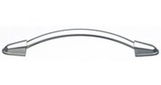 Top Knobs Cabinet Hardware Asbury Collection Buckle Pull 5 1-16" (c-c) - Polished Nickel - cabinetknobsonline