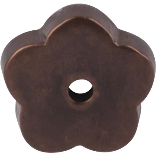 Top Knobs Cabinet Hardware Aspen Collection Flower Plate 1" - Mahogany Bronze - cabinetknobsonline