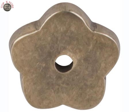 Top Knobs Cabinet Hardware Aspen Collection Flower Plate 1" - Light Bronze - cabinetknobsonline