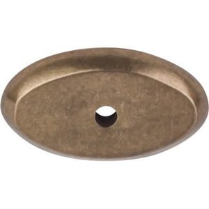 Top Knobs Cabinet Hardware Aspen Collection Oval Backplate 1 1-2" - Light Bronze - cabinetknobsonline