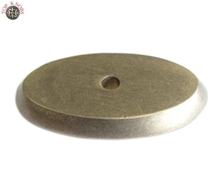 Top Knobs Cabinet Hardware Aspen Collection Oval Backplate 1 3-4" - Light Bronze - cabinetknobsonline