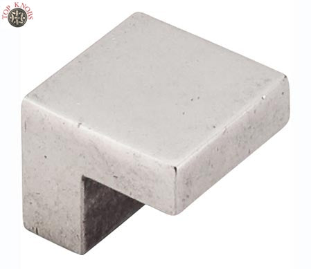 Top Knobs Cabinet Hardware Stratton Bath Collection Square Knob 5-8" (c-c) - Antique Pewter - cabinetknobsonline