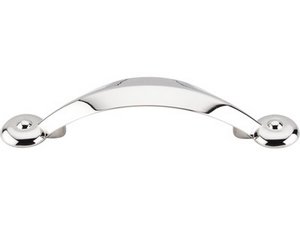 Top Knobs Cabinet Hardware Dakota Collection Angle Pull 3" (c-c) - Polished Nickel - cabinetknobsonline