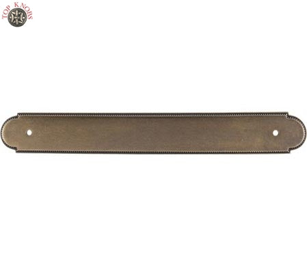 Top Knobs Cabinet Hardware Appliance Pull Beaded Back Plate 12" (c-c) - German Bronze - cabinetknobsonline