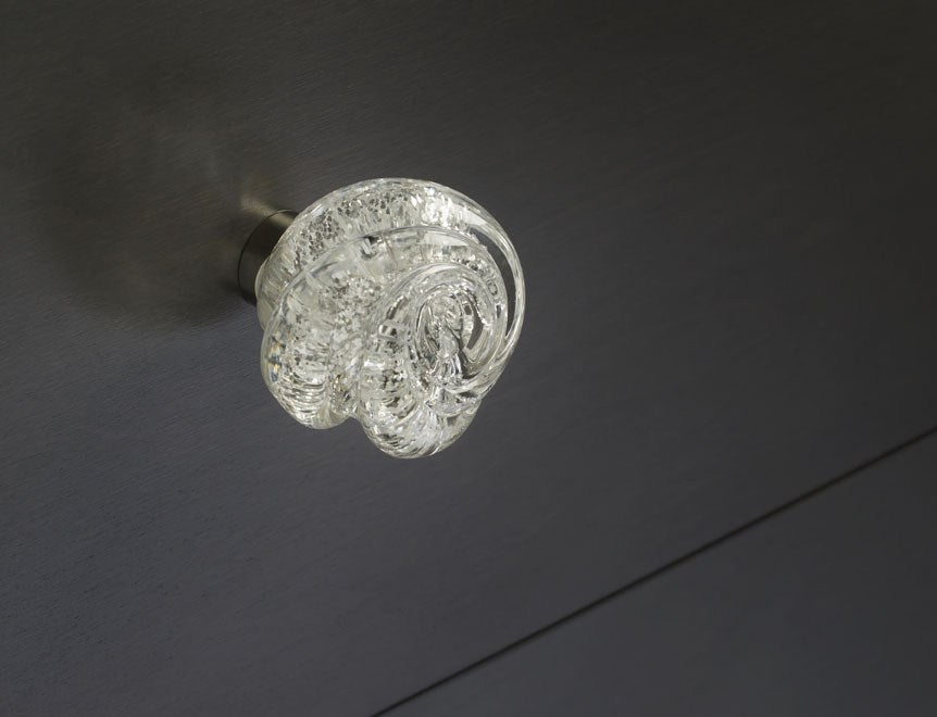Deco & Deco Decorative Cabinet Knobs Italian Hand-made Murano Glass Cabinet Knobs Silver - cabinetknobsonline