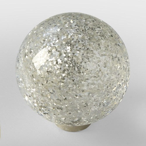 Deco & Deco Decorative Cabinet Knobs Italian Hand-made Murano Glass Cabinet Knobs Silver - cabinetknobsonline