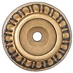Notting Hill Cabinet Hardware Kensington Back Plate 24K Satin Gold 1-1-8" diameter - cabinetknobsonline