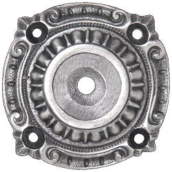Notting Hill Cabinet Hardware Queensway Back Plate Antique Pewter 1-1-2" diameter - cabinetknobsonline