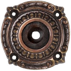Notting Hill Cabinet Hardware Queensway Back Plate Dark Brass 1-1-2" diameter - cabinetknobsonline