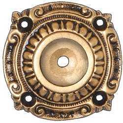 Notting Hill Cabinet Hardware Queensway Back Plate 24K Satin Gold 1-1-2" diameter - cabinetknobsonline
