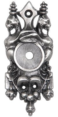 Notting Hill Cabinet Hardware Griffin Antique Pewter Back Plate 1-1-4" w x 2-3-4" h - cabinetknobsonline