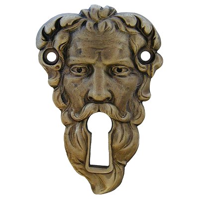 Notting Hill Cabinet Hardware Sentinel Antique Brass 1-3-4" w x 2-1-2" h - Key Escutcheons - cabinetknobsonline