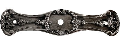 Notting Hill Cabinet Hardware Fruit of the Vine Black Plate Brite Nickel 4" x 7-8" - cabinetknobsonline