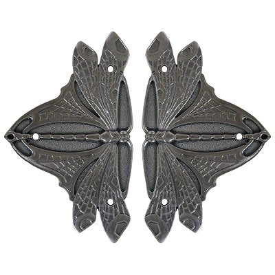 Notting Hill Cabinet Hardware Dragonfly (sold in pairs) Antique Pewter 1-1-2" w x 2-1-2" h - cabinetknobsonline