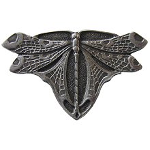 Notting Hill Cabinet Knob Dragonfly Antique Pewter 1-3-4" w x 1-1-8" h - cabinetknobsonline