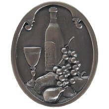 Notting Hill Cabinet Knob Best Cellar (Wine) Antique Pewter 1-1-4" w x 1-1-2" h - cabinetknobsonline
