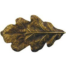 Notting Hill Cabinet Knob Oak Leaf Antique Brass 2-1-4" x 1-1-4" - cabinetknobsonline