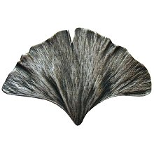 Notting Hill Cabinet Knob Ginkgo Leaf Antique Pewter 2-1-8" w x 1-3-8" h - cabinetknobsonline