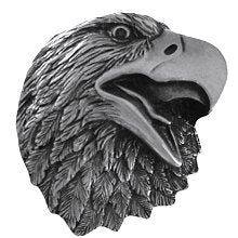 Notting Hill Cabinet Hardware Proud Eagle Brilliant Pewter 1-1-2" w x 1-5-8" h - cabinetknobsonline