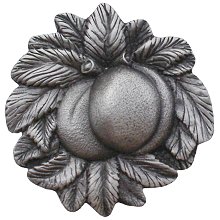 Notting Hill Cabinet Knob Georgia Peach Antique Pewter 1-5-8" diameter - cabinetknobsonline