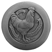 Notting Hill Cabinet Hardware Rooster Antique Pewter 1-7-16" diameter - cabinetknobsonline
