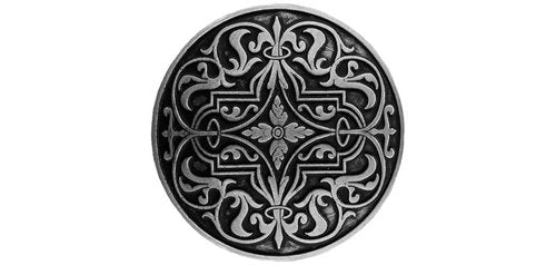 Notting Hill Cabinet Knob Renaissance Brilliant Pewter 1-7-16" diameter - cabinetknobsonline