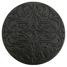 Notting Hill Cabinet Knob Renaissance Etch Dark Brass 1-7-16" diameter - cabinetknobsonline